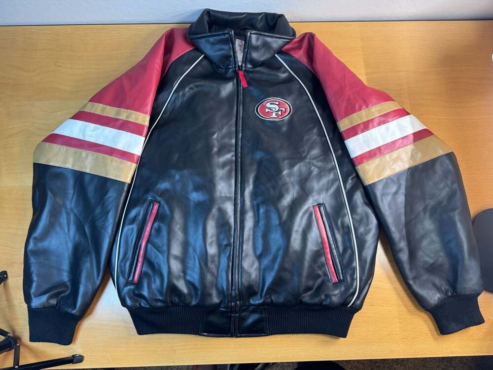 Vintage San Francisco 49ers NFL Faux Leather Bomber Varsity Jacket
